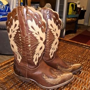Dingo, sz 9.5, brown "Monterey" western boots
